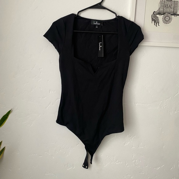 NWT Lulus mirabelle black bodysuit - Picture 2 of 3